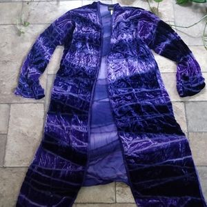 Funky Purple Velvet Robe Size S/M